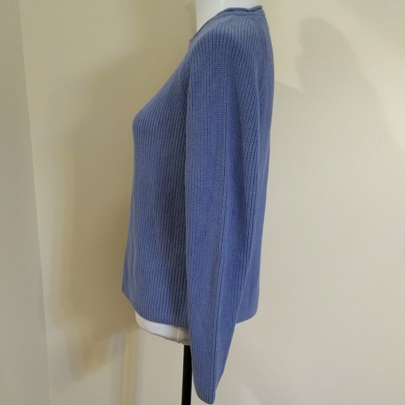 Woolrich blue ribbed knit sweater, L. Blue sweater. - Picture 5 of 7